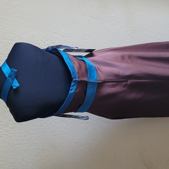 Alfred Angelo Espresso Teal Espresso Halter Ball Gown 10 - Picture 8 of 9